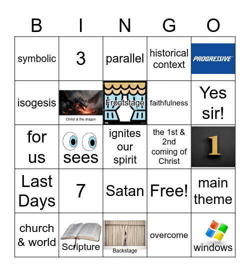 Revelation Bingo Card