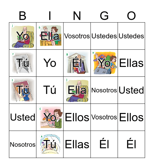 Biografía - Verbos en indefinido Bingo Card