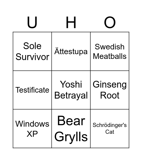 Infinite Craft Lockout Bingo Card