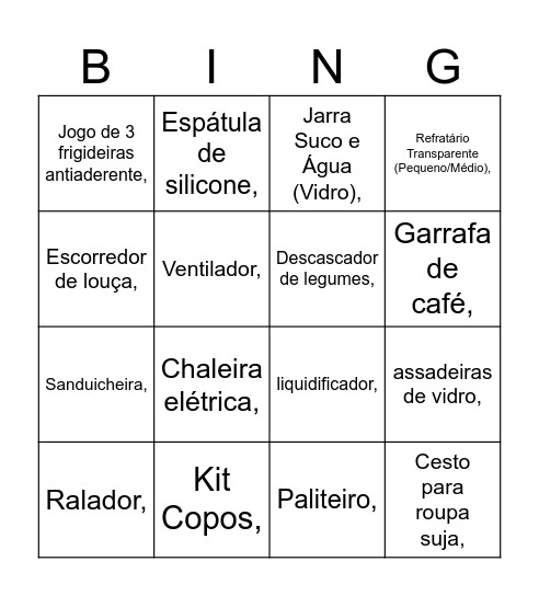 Chá da Thuti Bingo Card