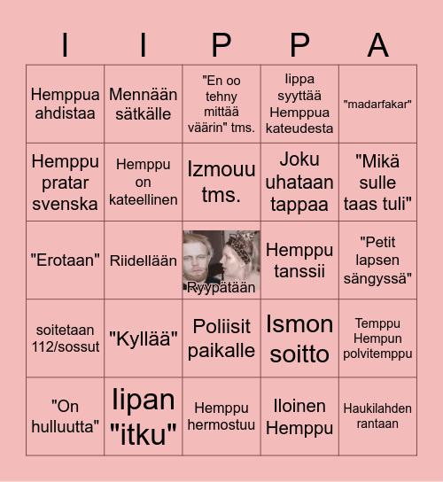 Iippadaa bingo Card