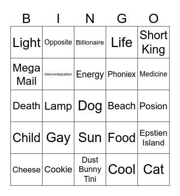 Infinite Craft Bingo Card