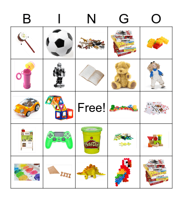 My Favourite Toy Bingo Card
