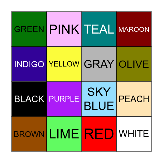 B I N G O Bingo Card