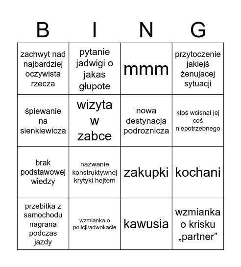 makówkamusic Bingo Card