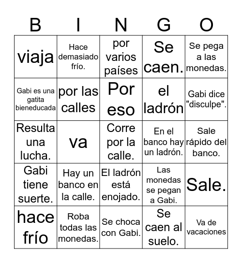 Gabi 17  Bingo Card