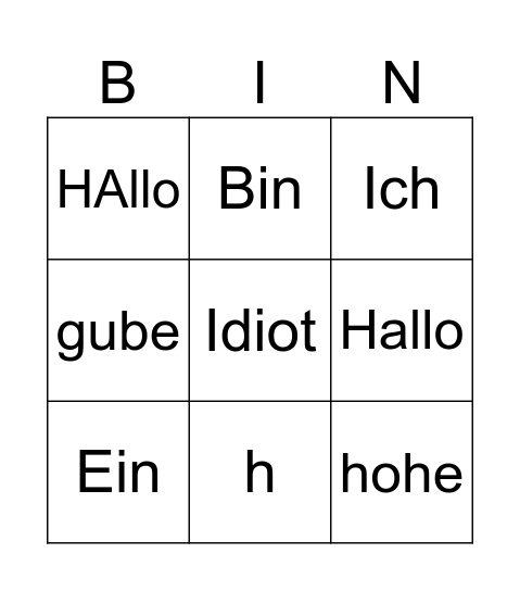 Infinite Craft Bingo Card