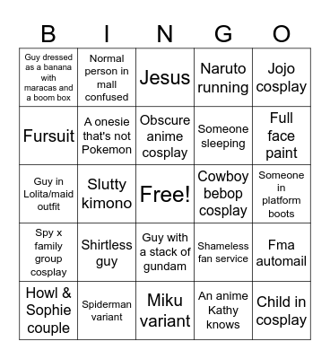 AB day 1 Bingo Card