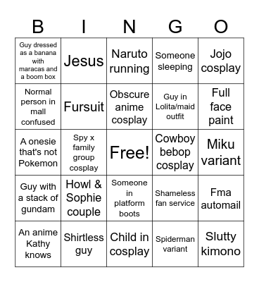 AB day 1 Bingo Card