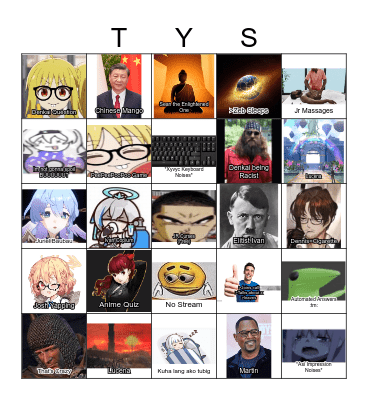Tys Bingo Card