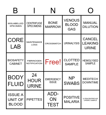 EGH MED LAB WEEK 2024 Bingo Card