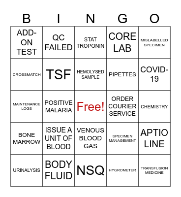 EGH MED LAB WEEK 2024 Bingo Card