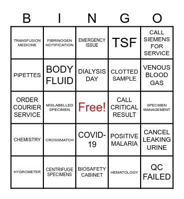EGH MED LAB WEEK 2024 Bingo Card