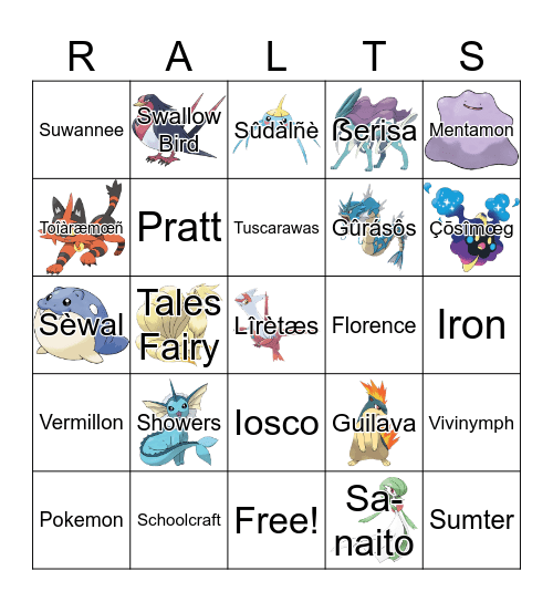 Scatterbug Bingo Card