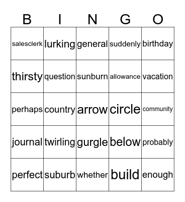 3rd grade ready!!! Bingo Card