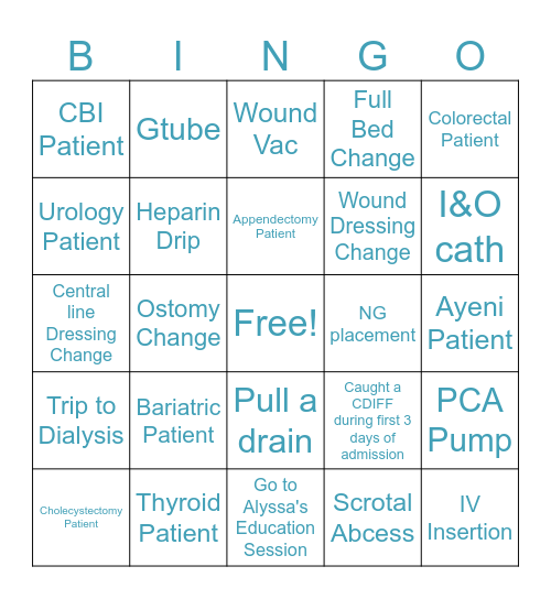 3W Bingo Card