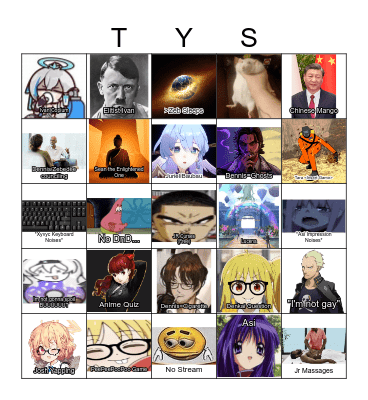 Tys Bingo Card