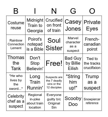 Church o' the Rock Poroit Bingo Card