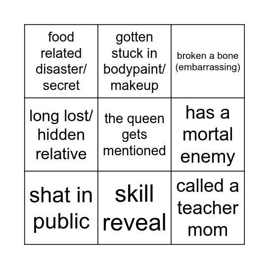 totserver bingo Card