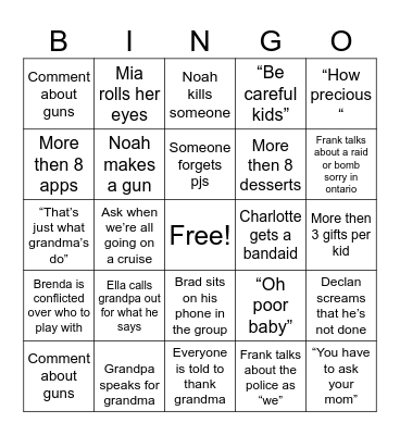 Easter Bingo Card