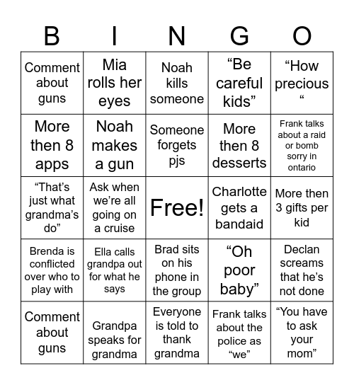 Easter Bingo Card