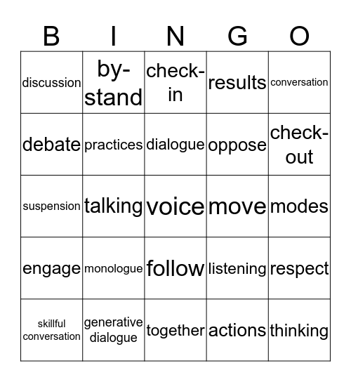 DIALOGIC BINGO Card