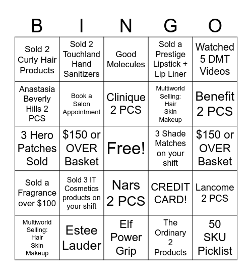 STORE 1340 CHALLENGE Bingo Card