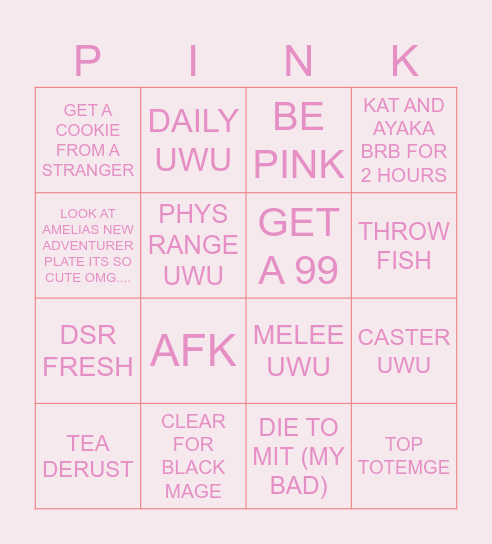 Bingo Card