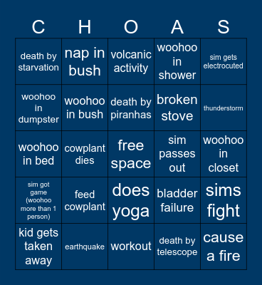 UNPAUSED BINGO Card