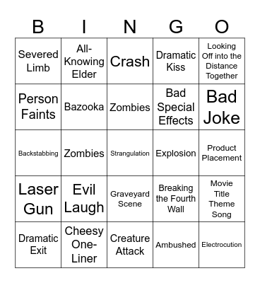 BINGOFLIX: Barbarella Bingo Card