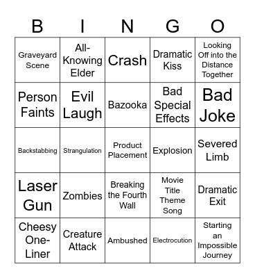 BINGOFLIX: Barbarella Bingo Card