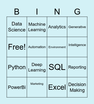 Generative AI Bingo Card
