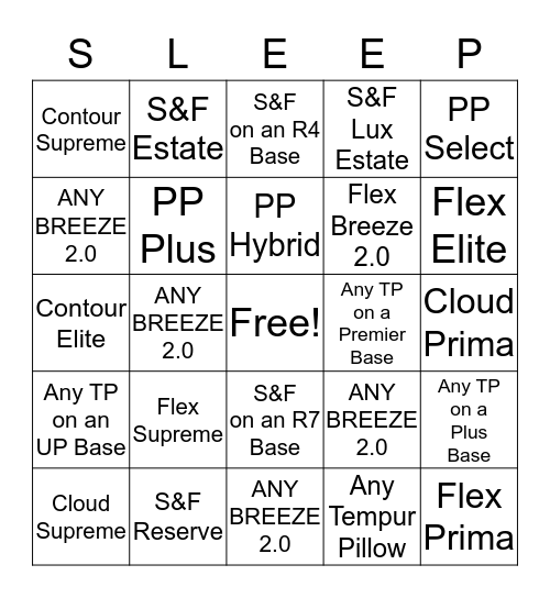 Memorial Day Contest Bingo Card