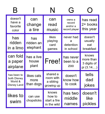 LifeGroup Bingo: Find someone who... Bingo Card