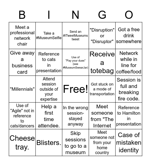 #AAM2016 Attendee BINGO Card