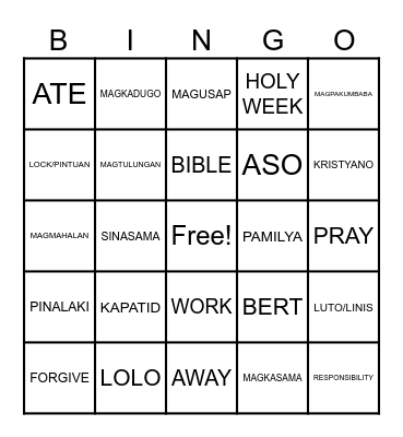 Bingo Card