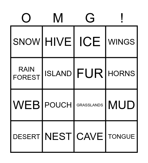 BINGO BANGO Bingo Card
