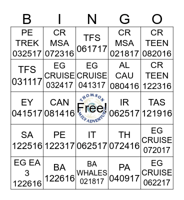 TFA SALES BINGO Card