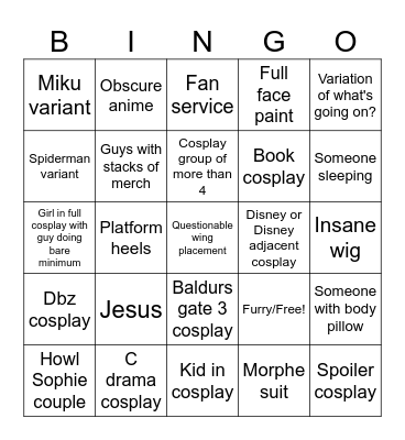 Day 2 Bingo Card