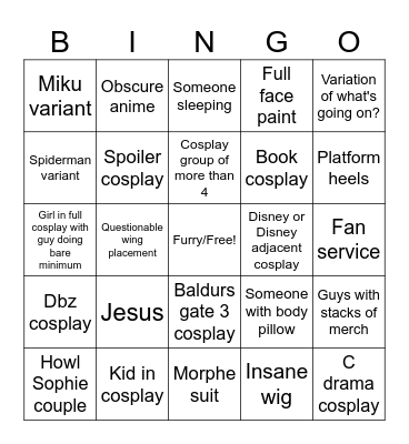 Day 2 Bingo Card