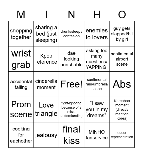 xo kitty bingo harharhar kms Bingo Card