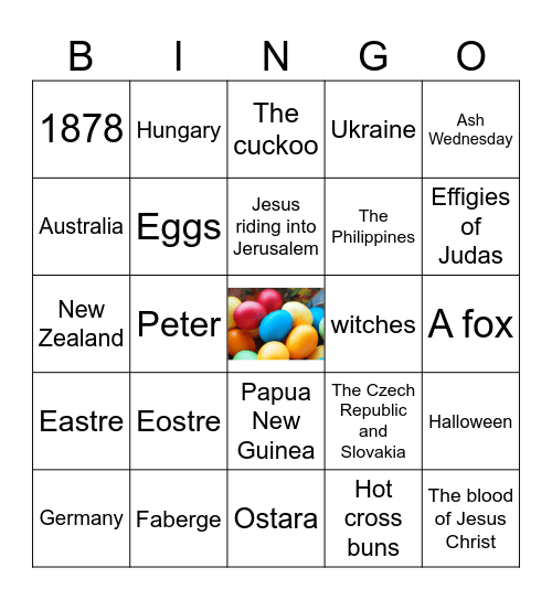 Easter Bingo Bonanza 2024 Bingo Card