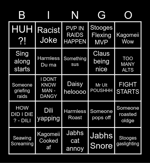 RP BINGO Card