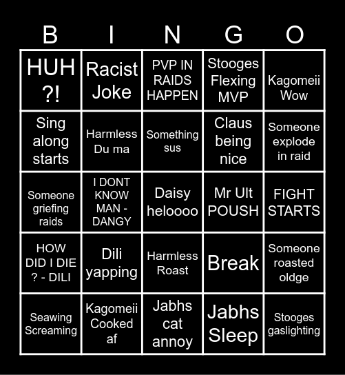 RP BINGO Card