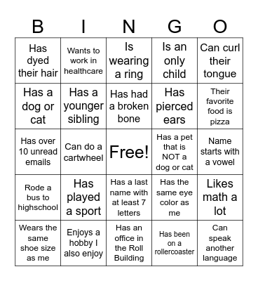 Leadership Launch Bingo Card