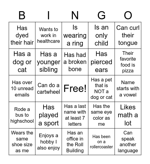 Leadership Launch Bingo Card