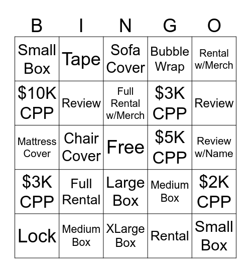 April : Level 2 Bingo Card