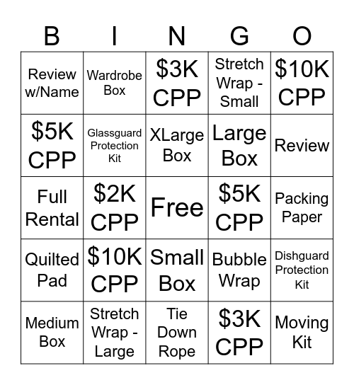 April : Level 3 Bingo Card
