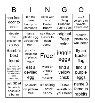 Easter 2024 Bingo Card