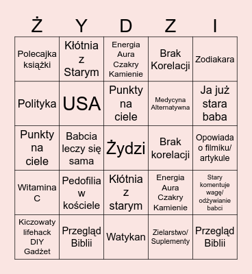 Przemyśl Bingo 2024 Bingo Card